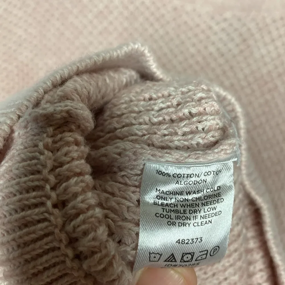 Loft Knit Pale Pink Crew Neck Sweater Size Small